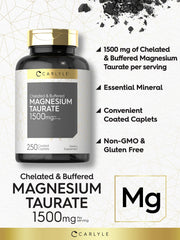 Buffered chelated magnesium taurate capsules
