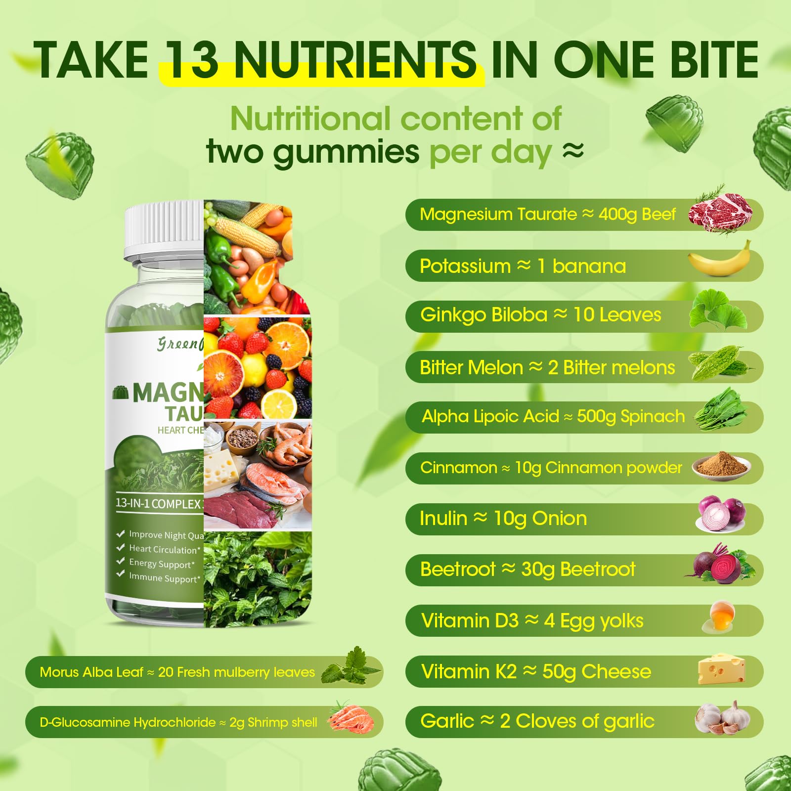 Heart health support from Magnesium Taurate Gummies