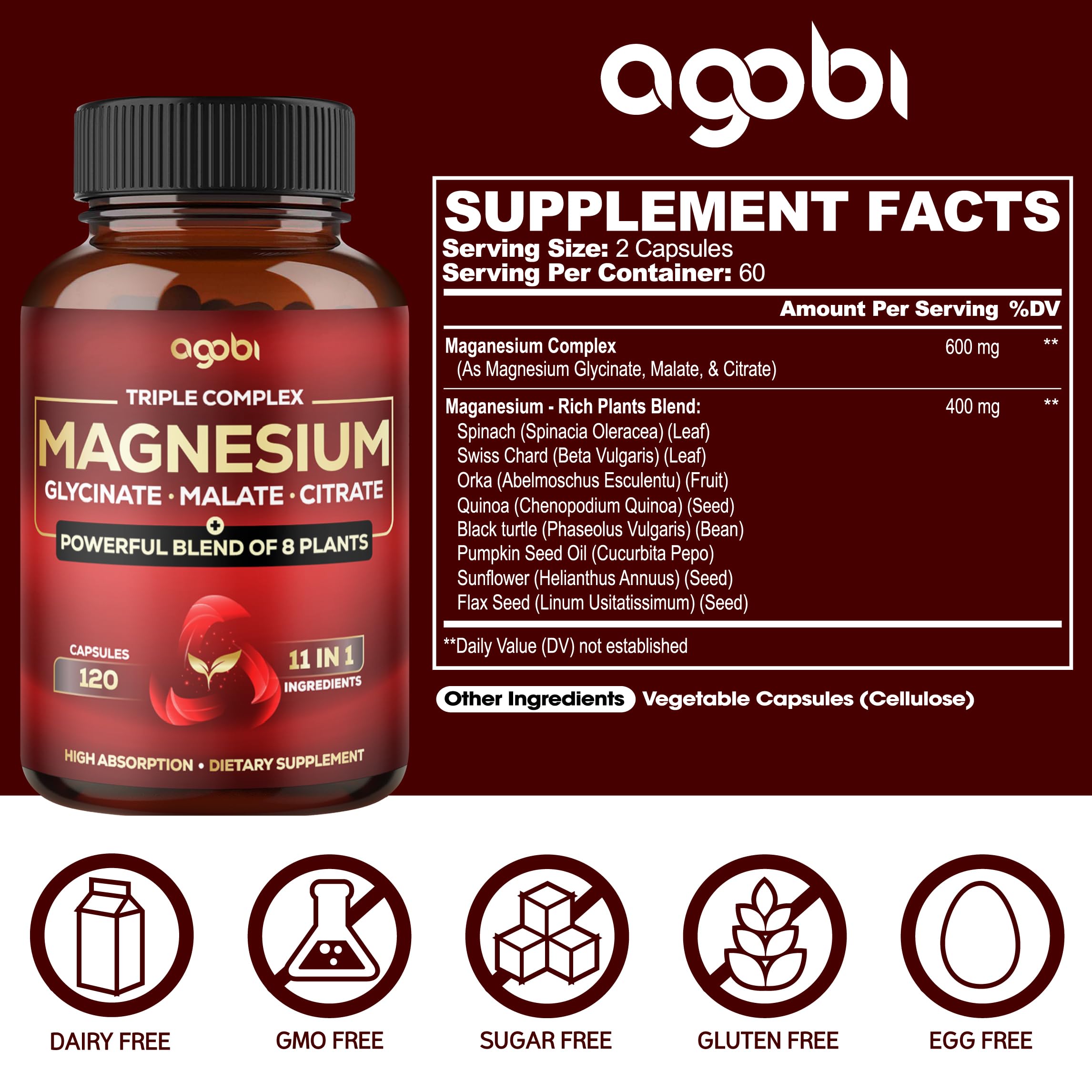 Leafy greens spinach and swiss chard ingredients in the supplement