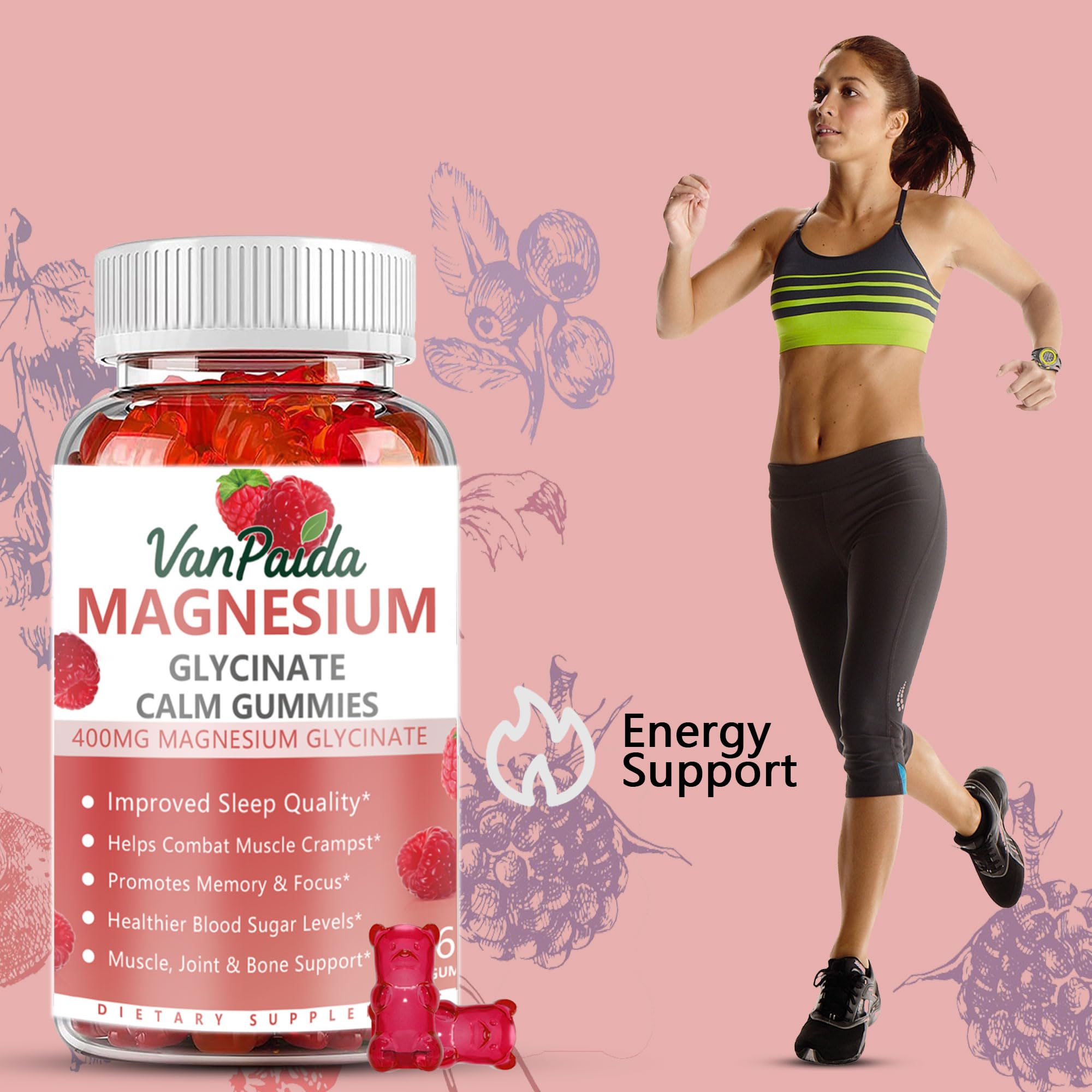 Graphic of key nutrients: Vitamin B6, Vitamin D, Magnesium, Potassium