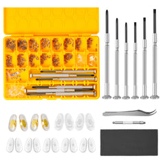 Magnetic Eyeglass Repair Kit contents laid out
