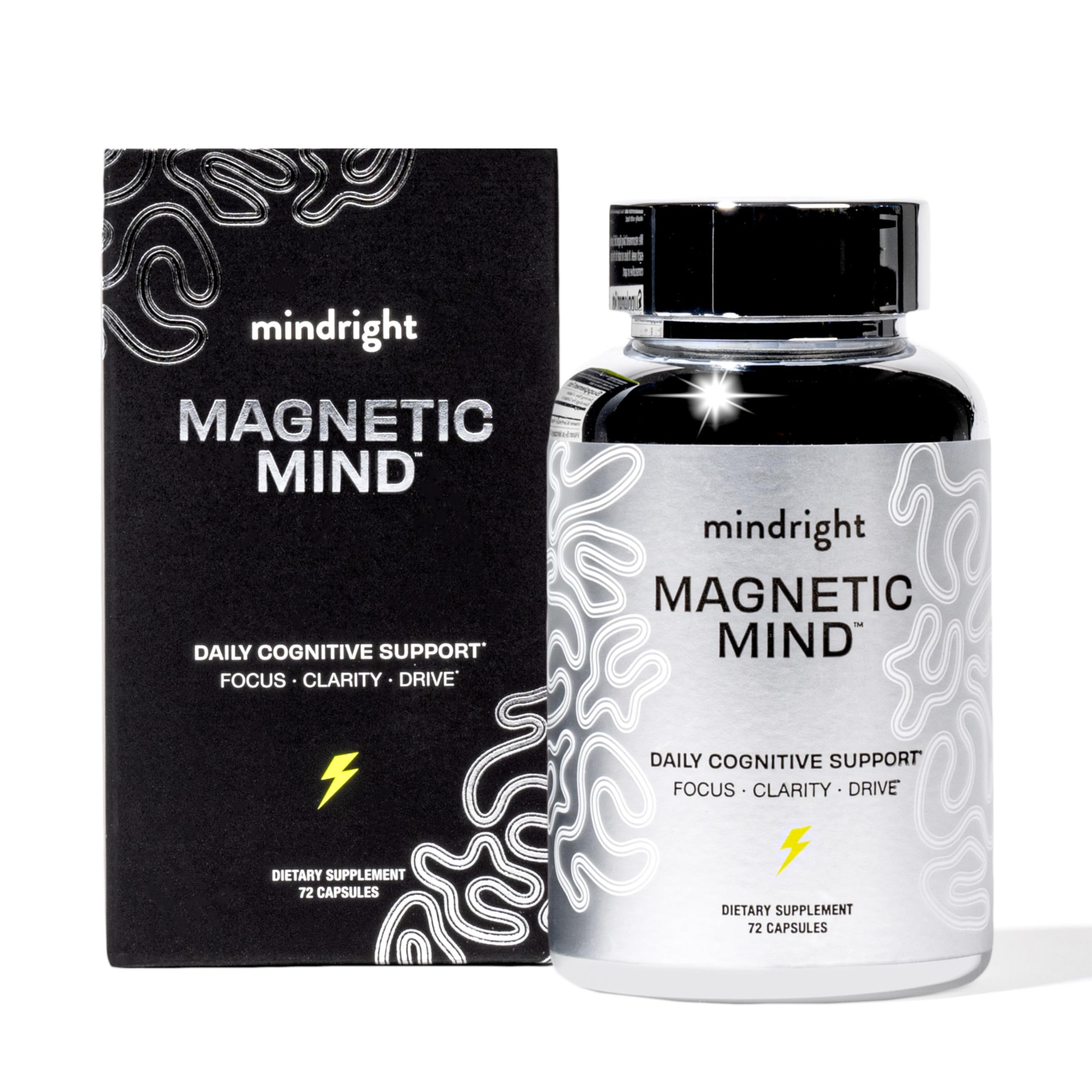 Magnetic Mind bottle with label visible