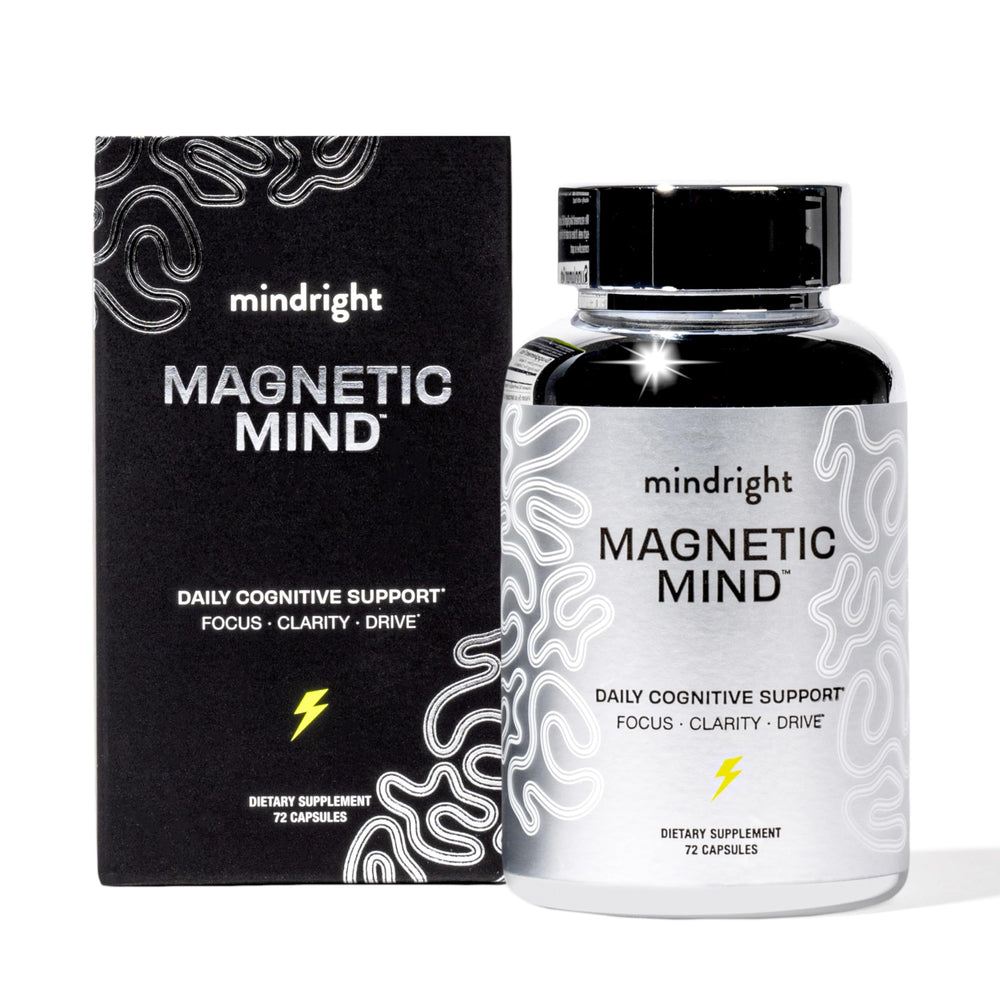 Magnetic Mind bottle with label visible