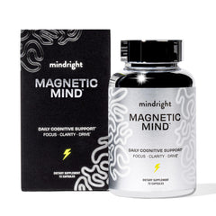 Magnetic Mind bottle with label visible