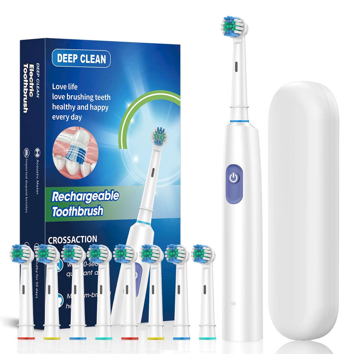 Main view of white magnetic suspension toothbrush