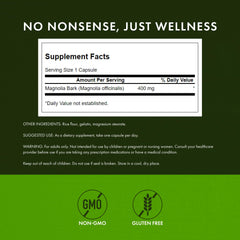 Magnolia bark capsules supporting digestive health