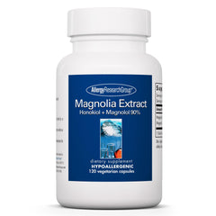 Magnolia extract bottle labeled for Stress & Sleep Support with honokiol and magnolol