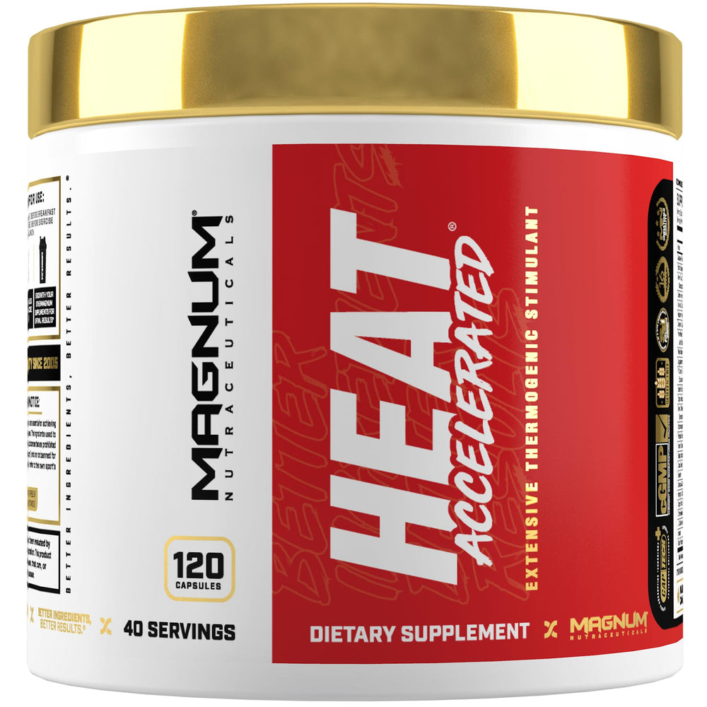 Close-up of Heat Accelerated bottle label