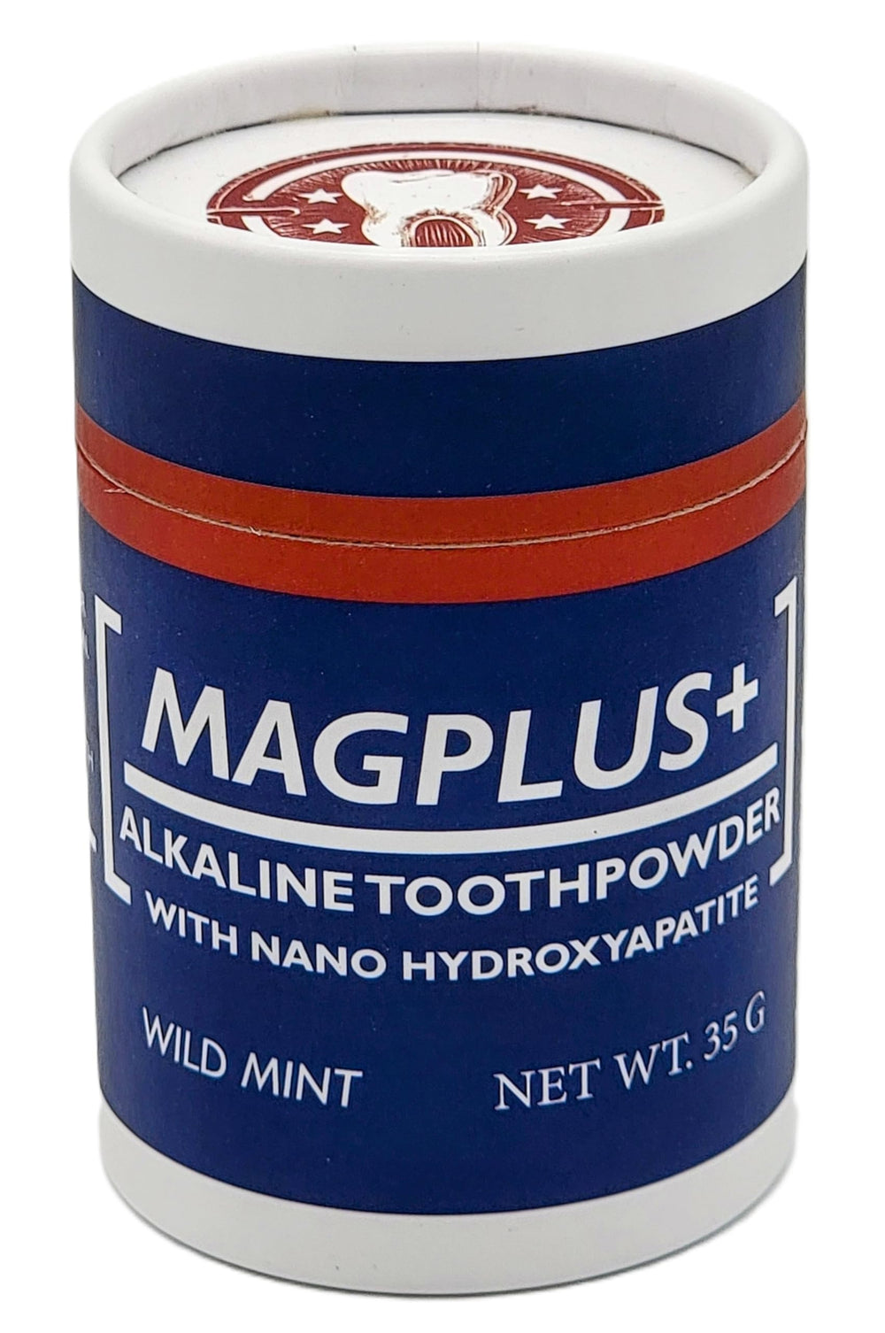 MagPlus+ Premium Toothpowder Mint 35 g packaging