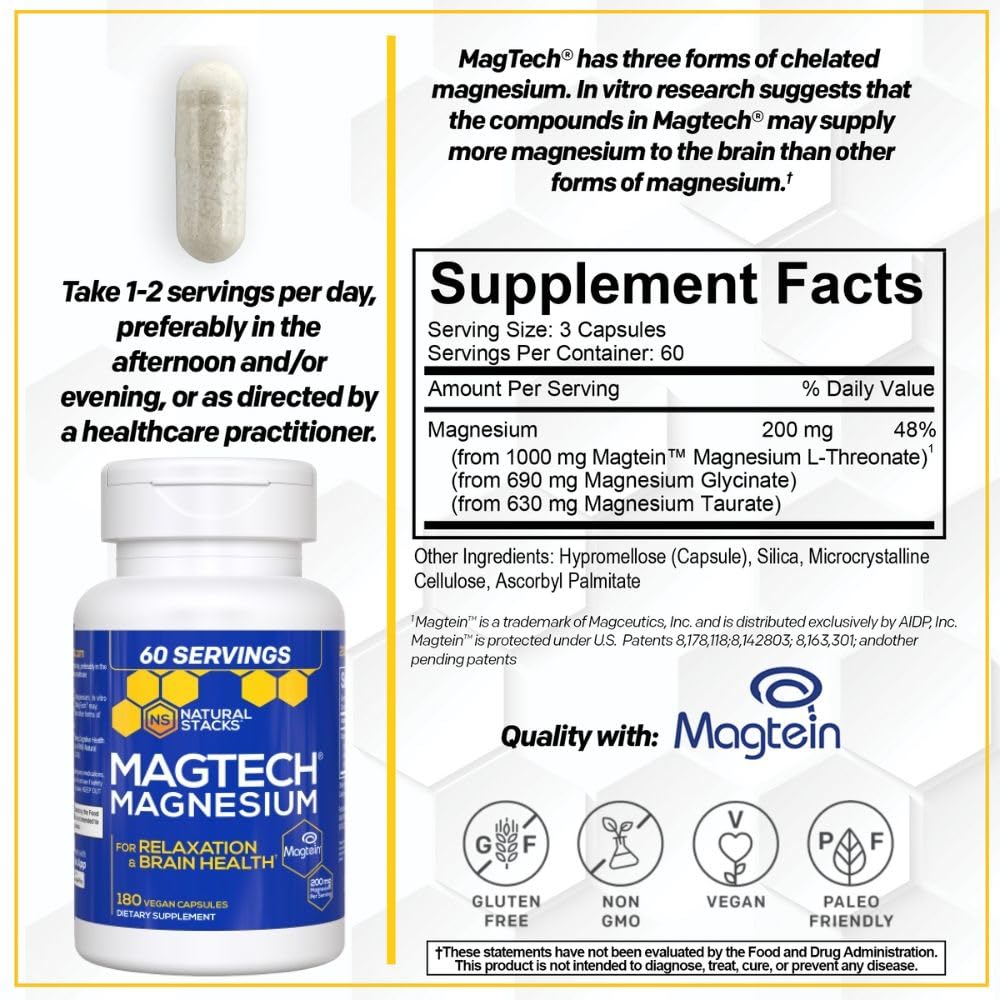 MagTech 180 capsule bottle with packaging