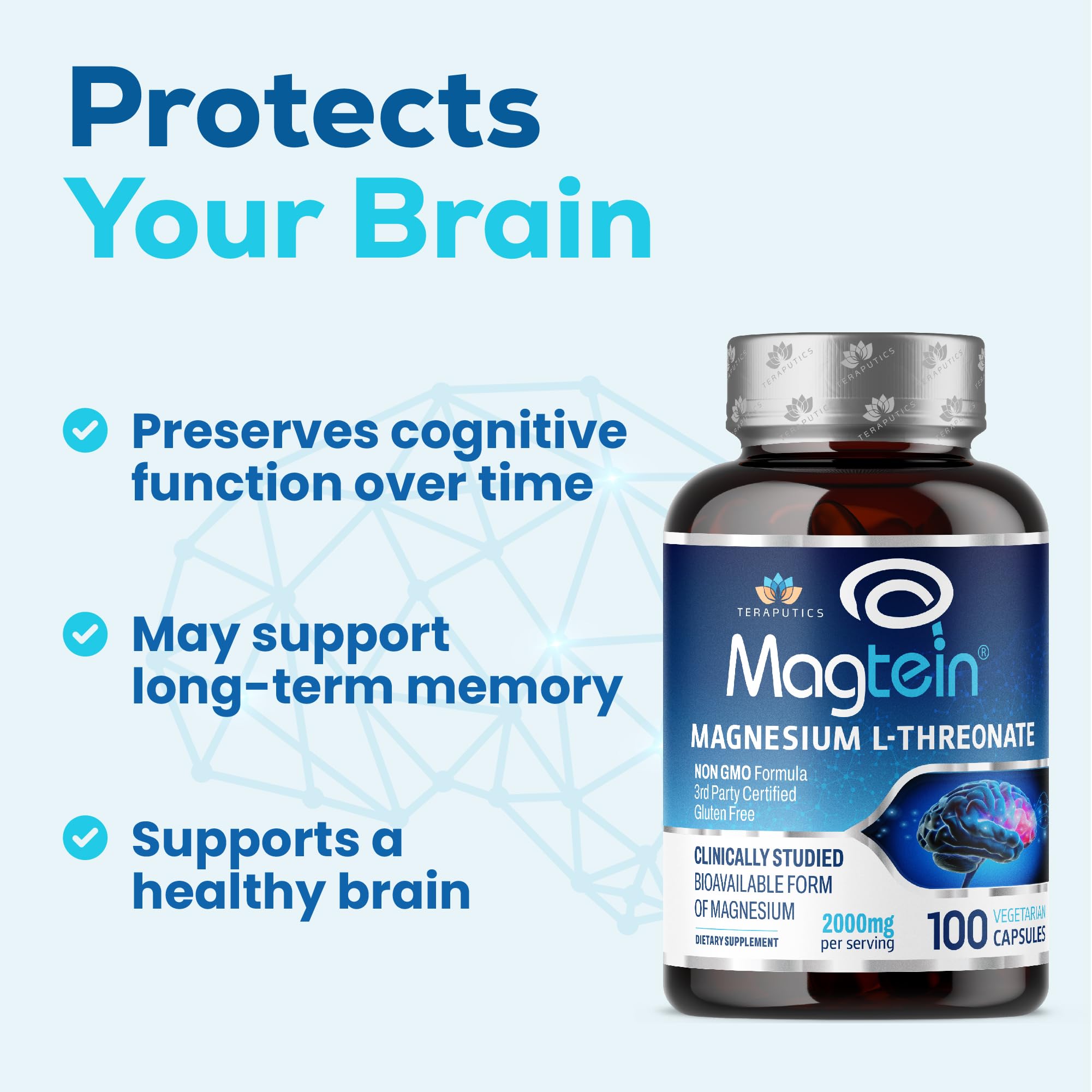 Magtein brain health supplement packaging