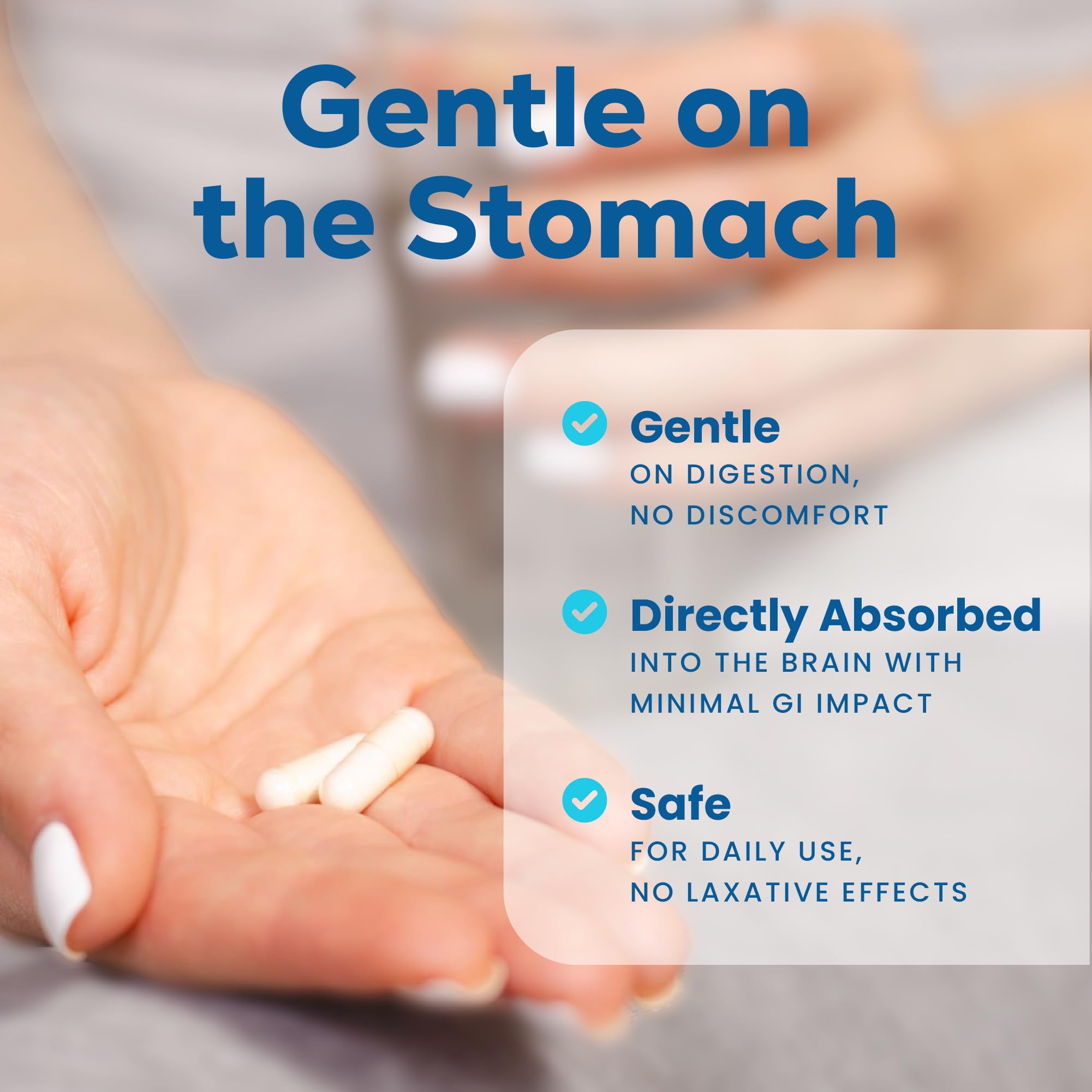 Lifestyle image of the Magtein bottle on a desk with notebook