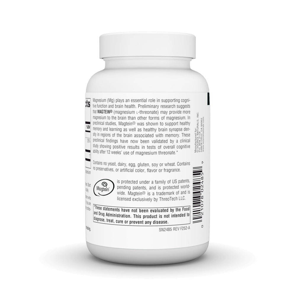 Magtein capsules on white background