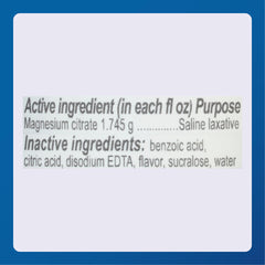 Packaging and product instructions for Major Magnesium Citrate Saline Laxative