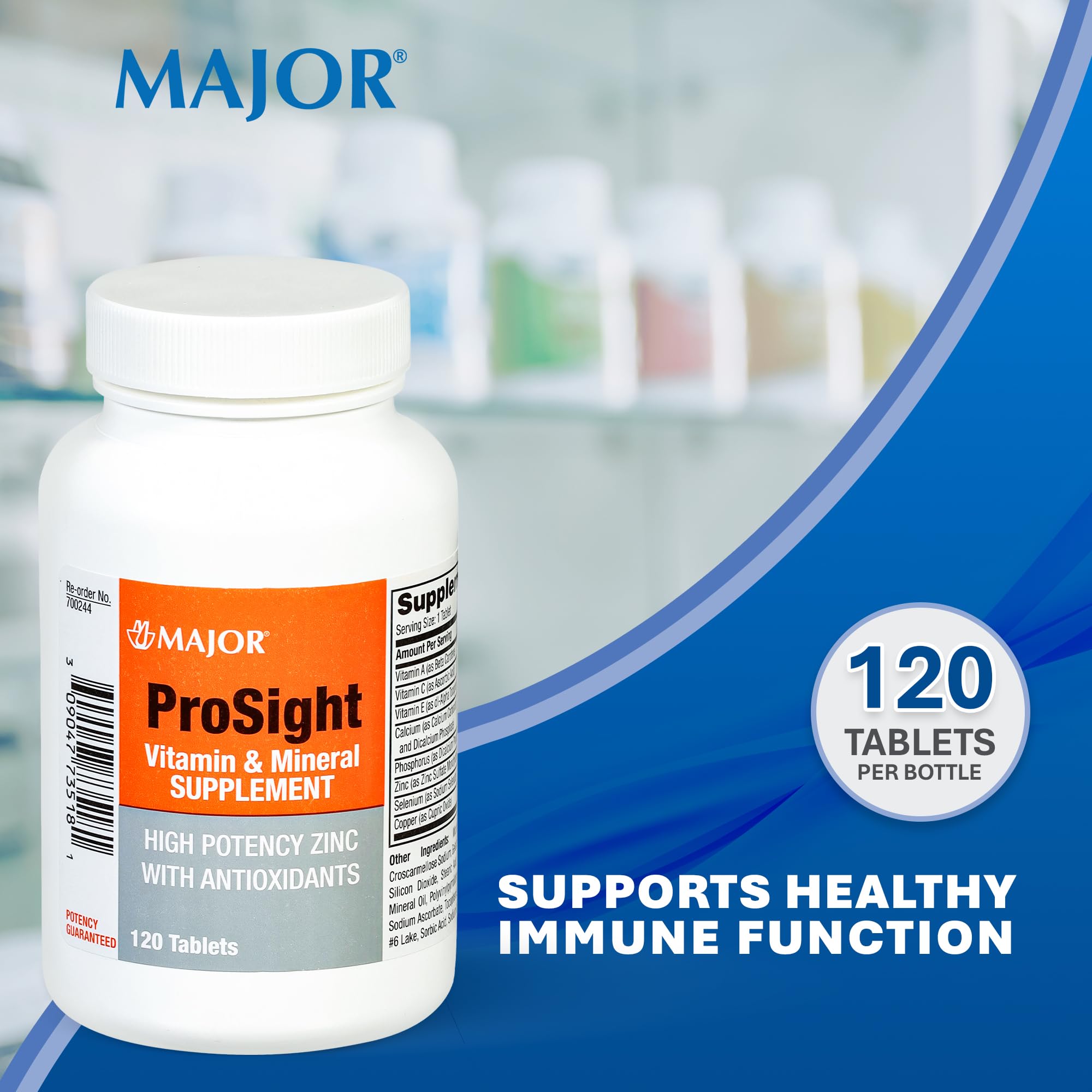 Close-up of MAJOR ProSight bottle label