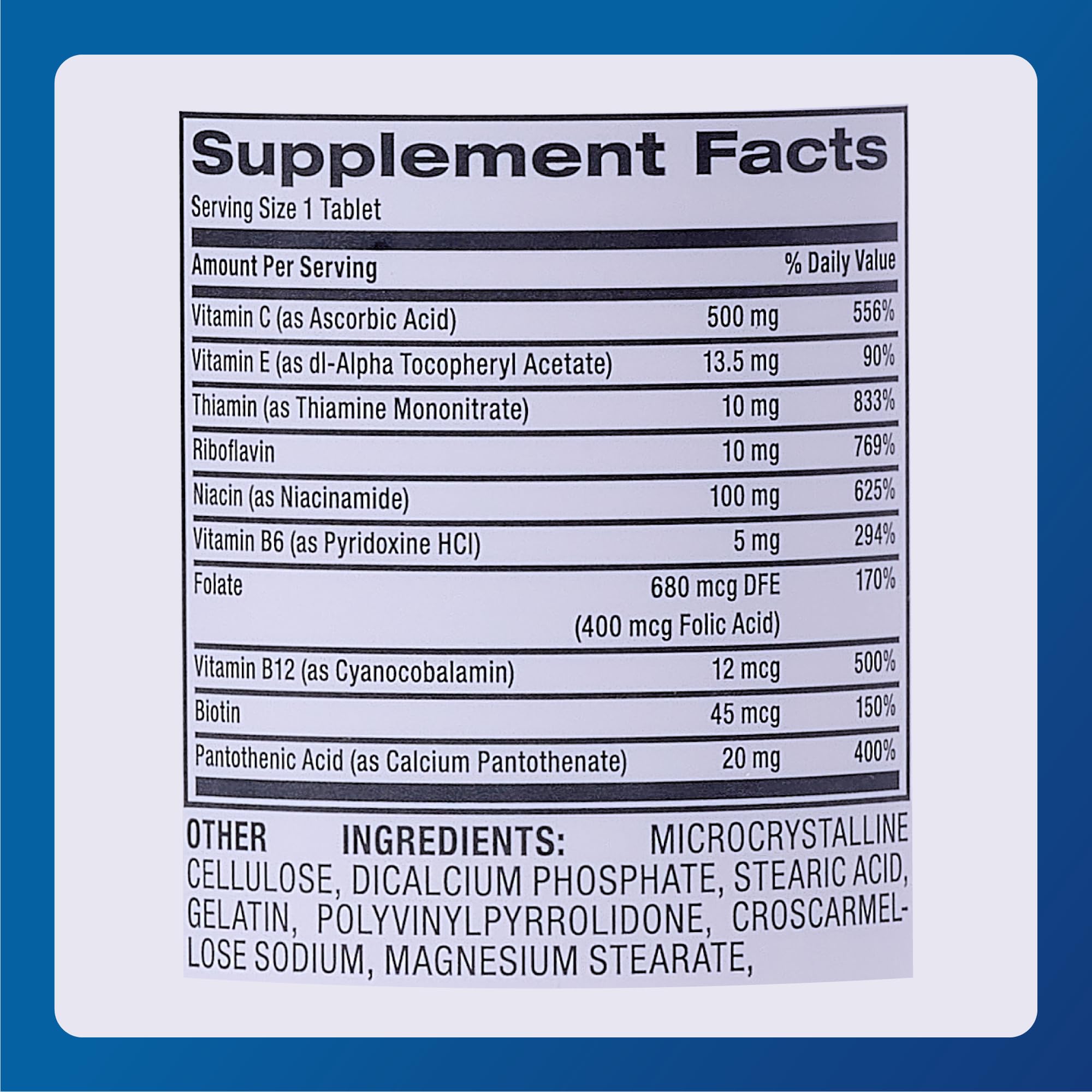 Active ingredients illustration for MAJOR Stress Formula