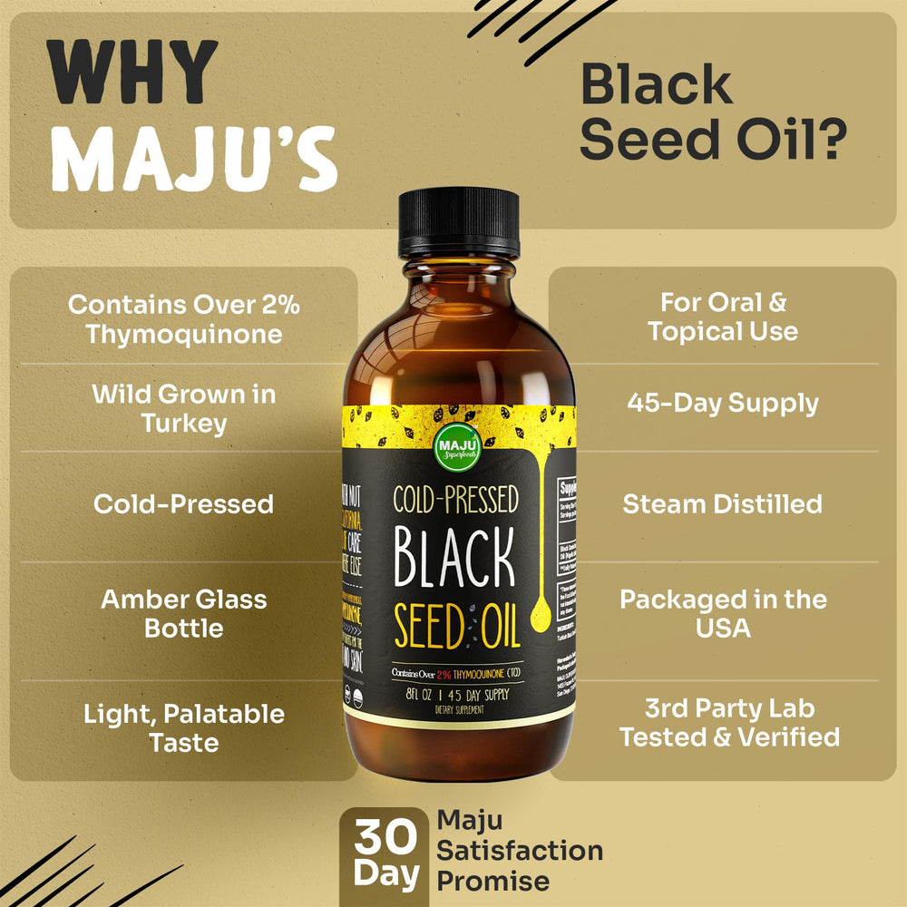 MAJU Black Seed Oil high thymoquinone content