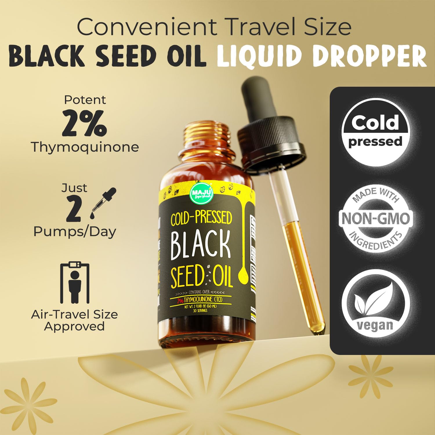 Cold-pressed Turkish black cumin seed oil by Maju