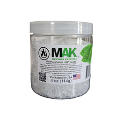 Mak Menthol Crystals in a 4 oz jar