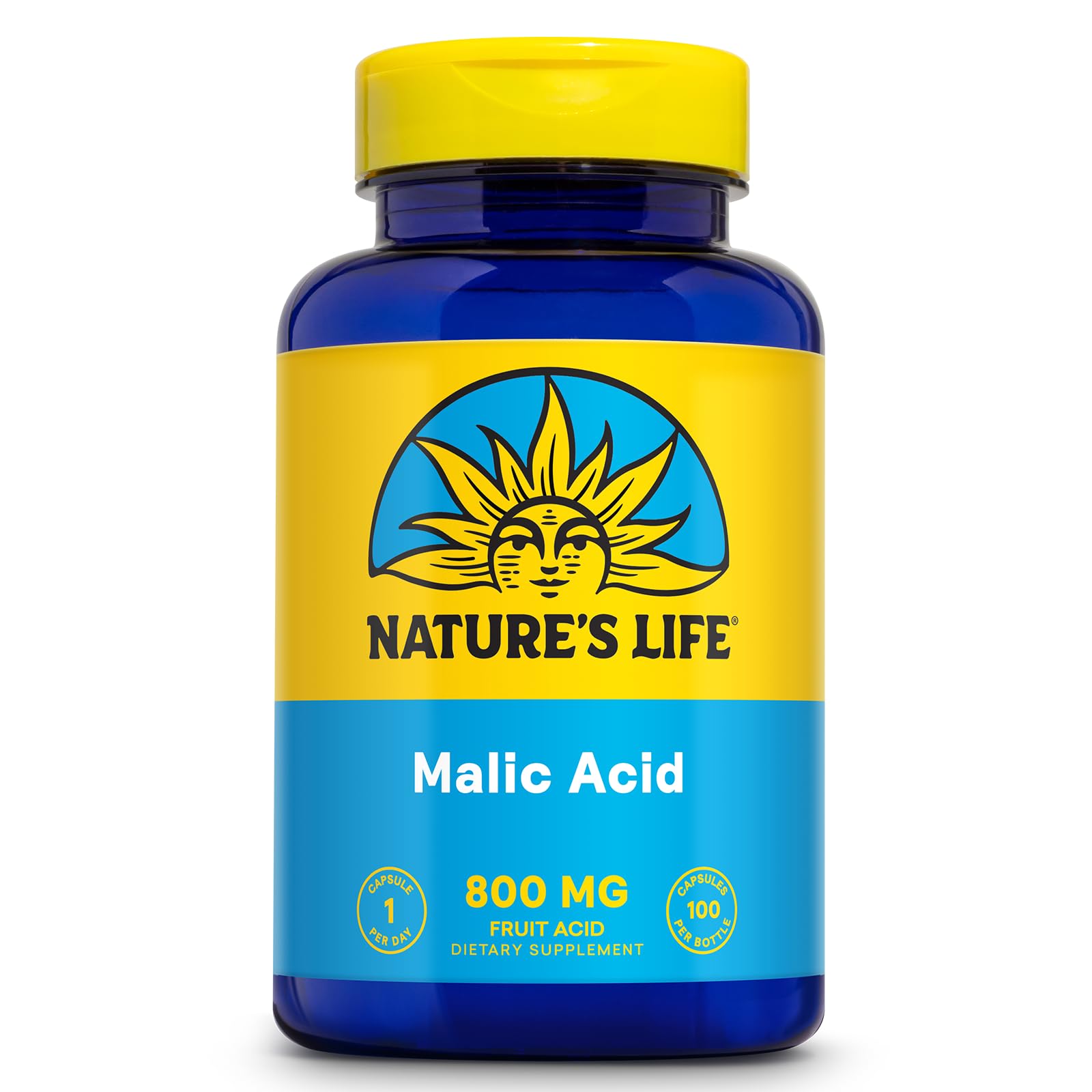 Nature's Life Malic Acid 800 mg bottle