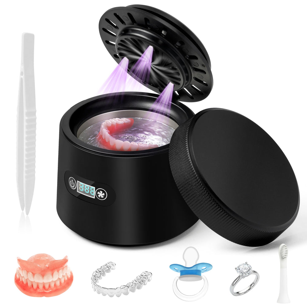 Front view of MALLMALL6 Ultrasonic Retainer Cleaner with compact design