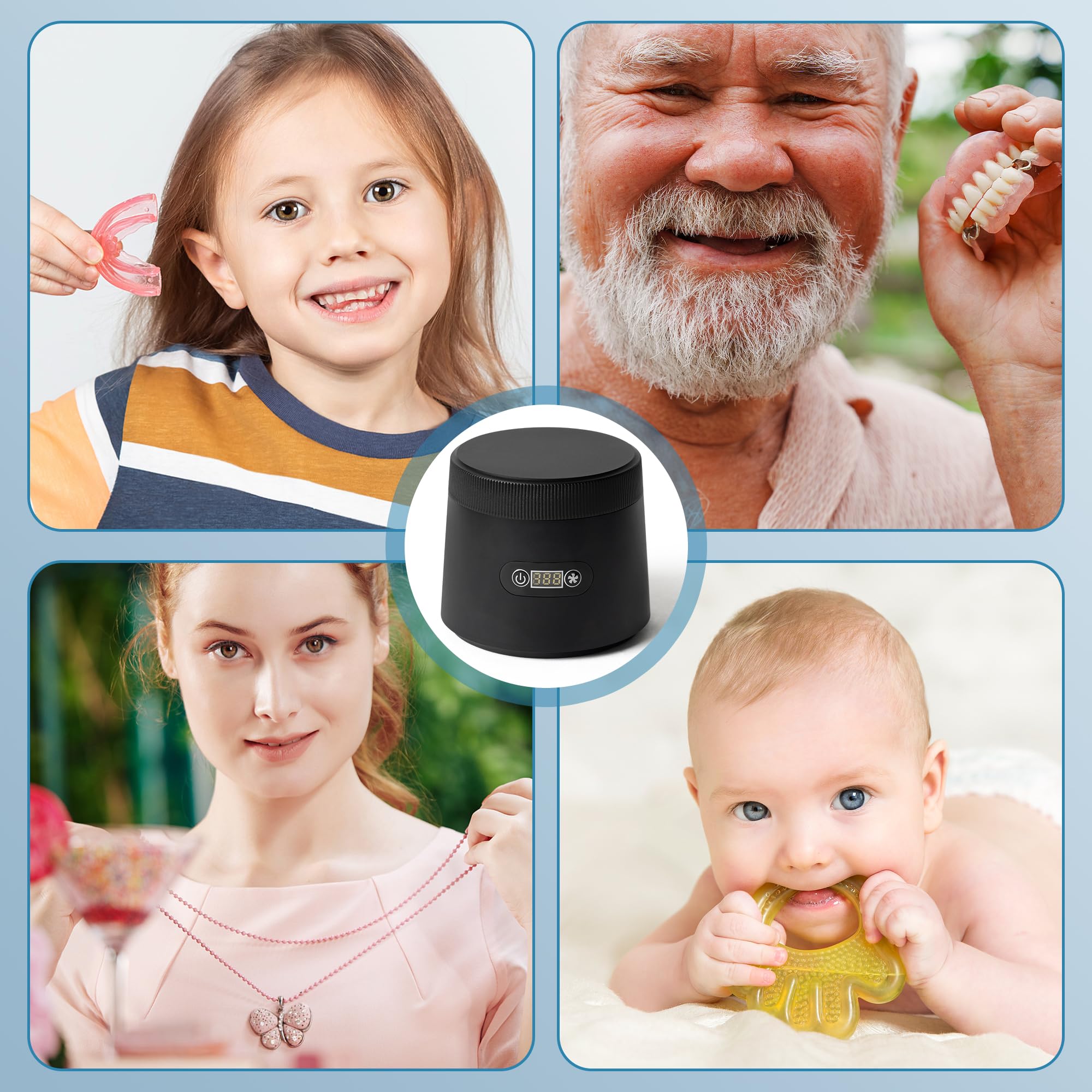 Suitable for braces, dentures, retainers, mouth guards and jewelry