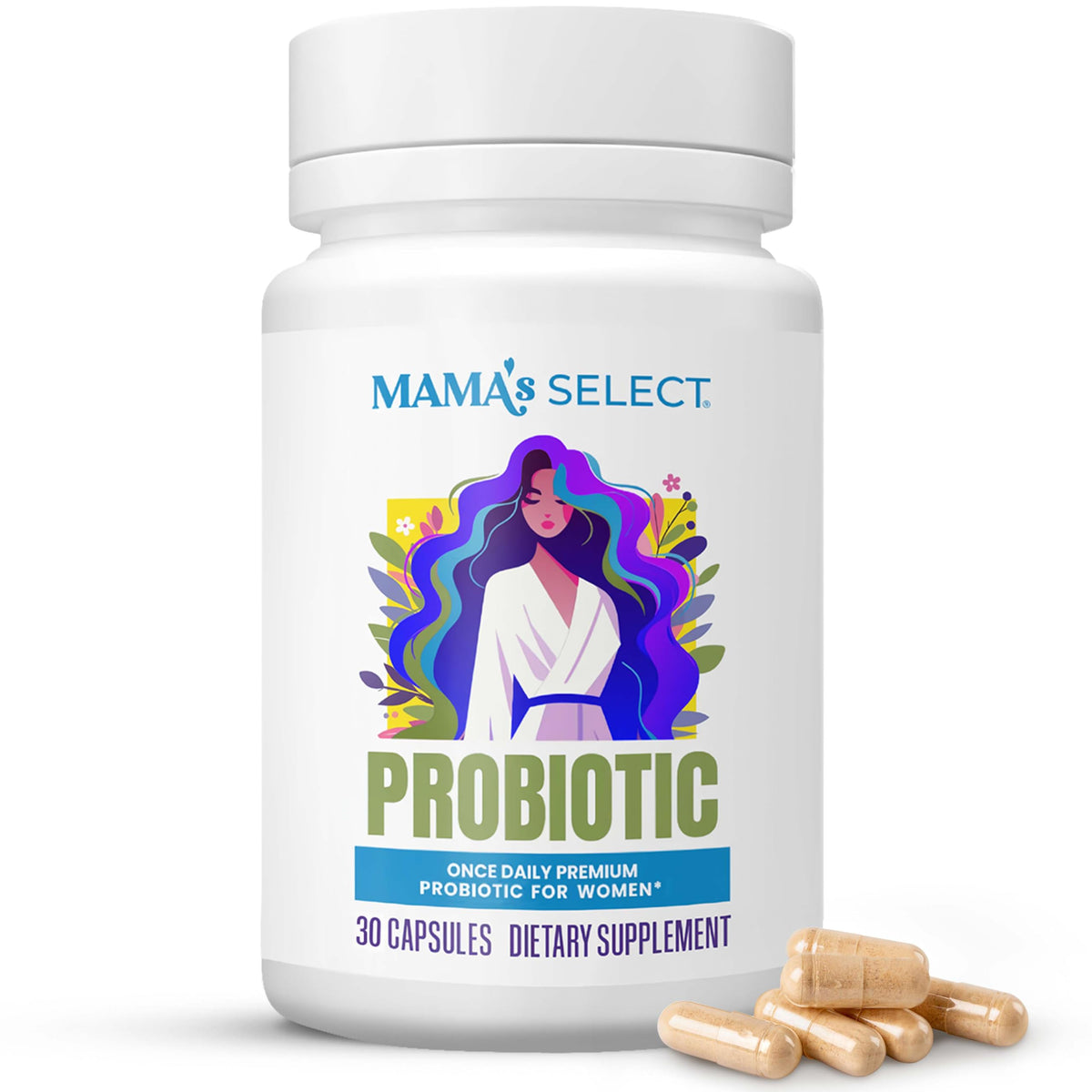 Mama's Select Prenatal Probiotics bottle label