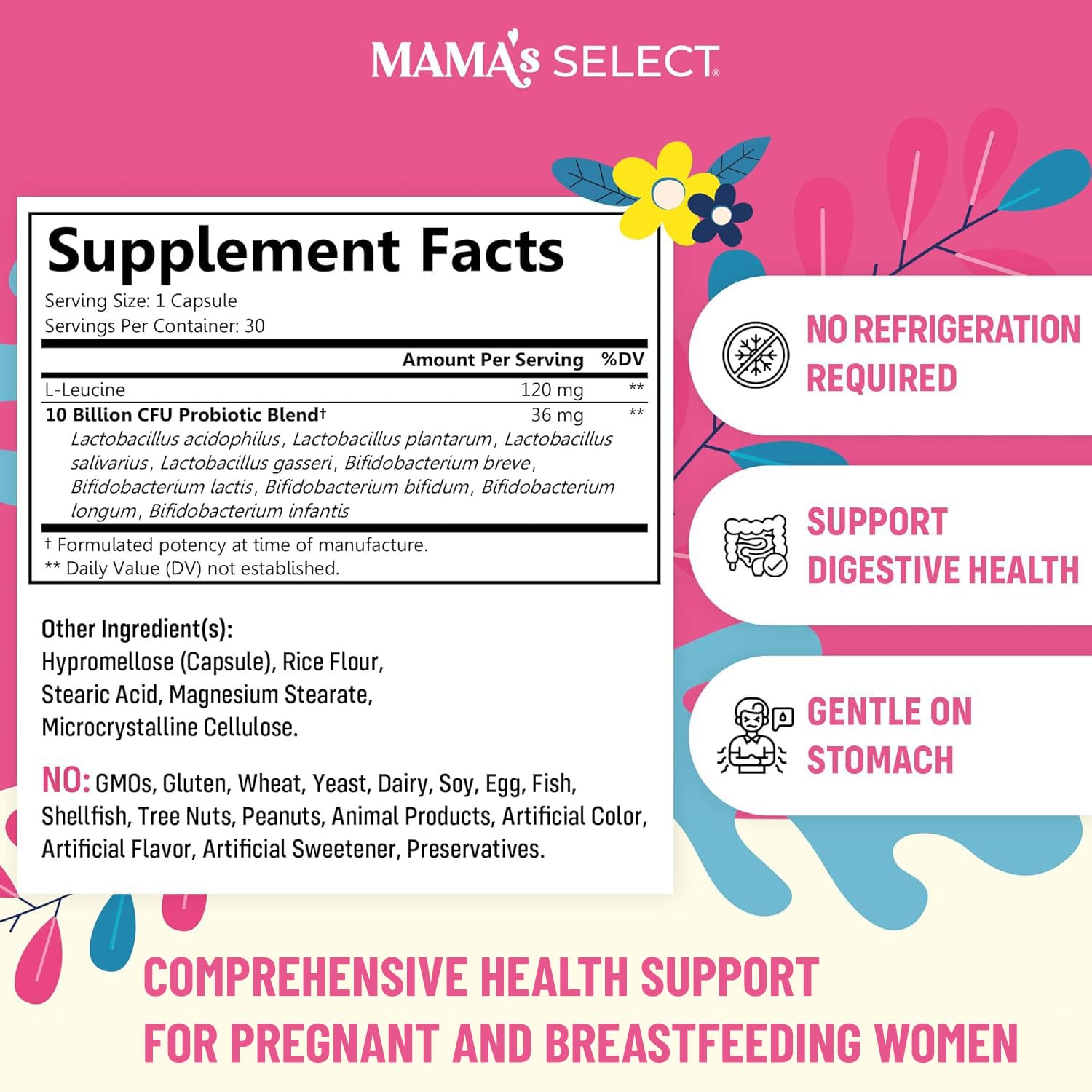 Prenatal probiotic capsules for pregnancy