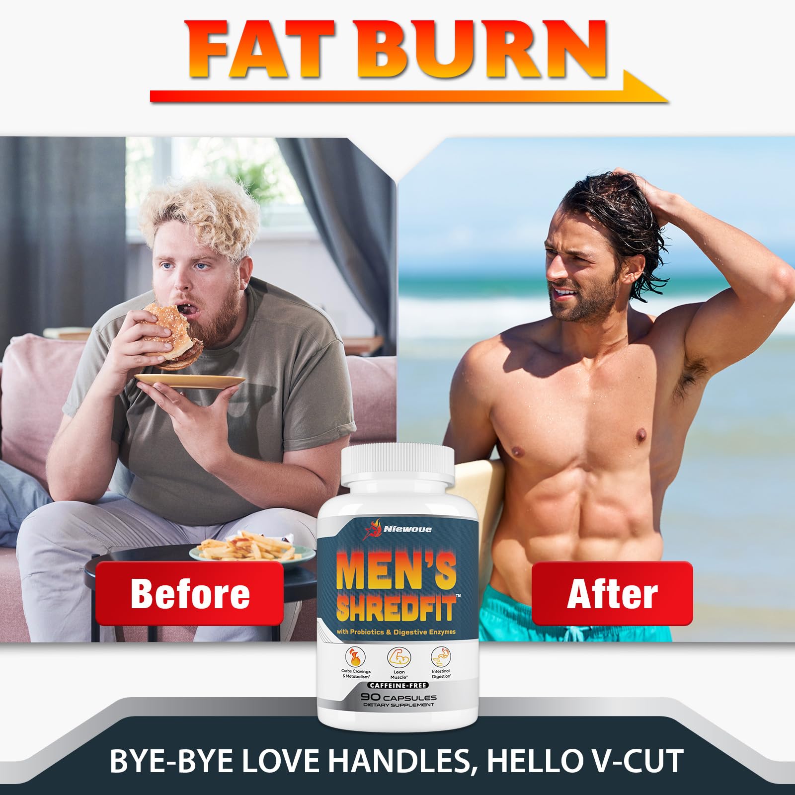 Man exercising showing weight loss results