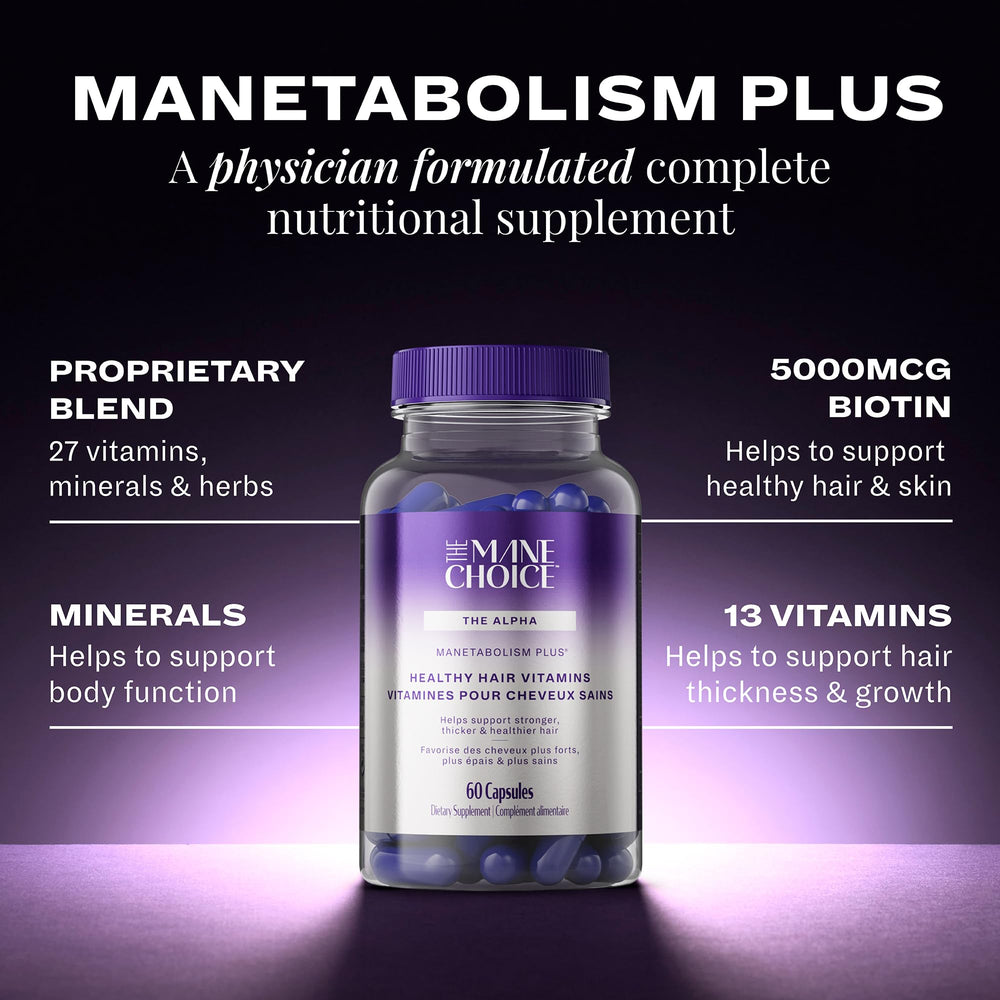 Nutrition facts panel for MANETABOLISM Plus