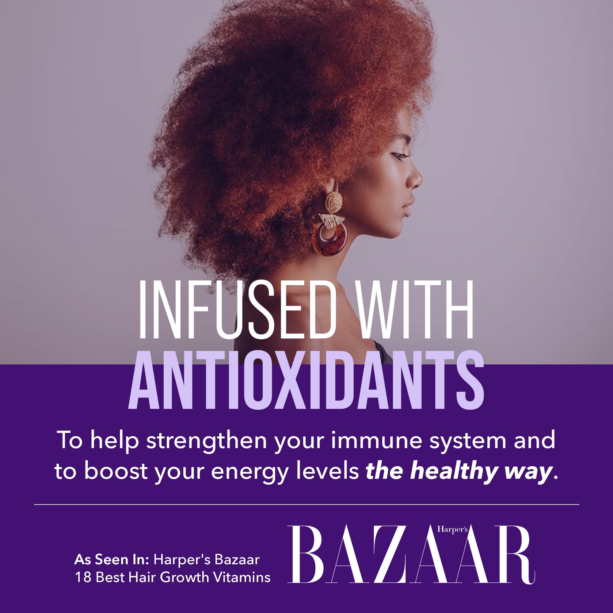 Lifestyle image showing vitamins for hair and nails