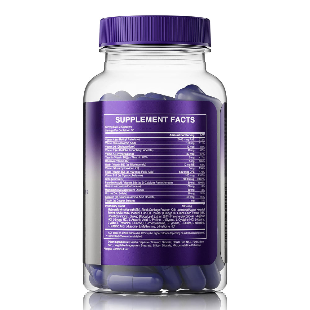 Product label highlighting 13 essential vitamins