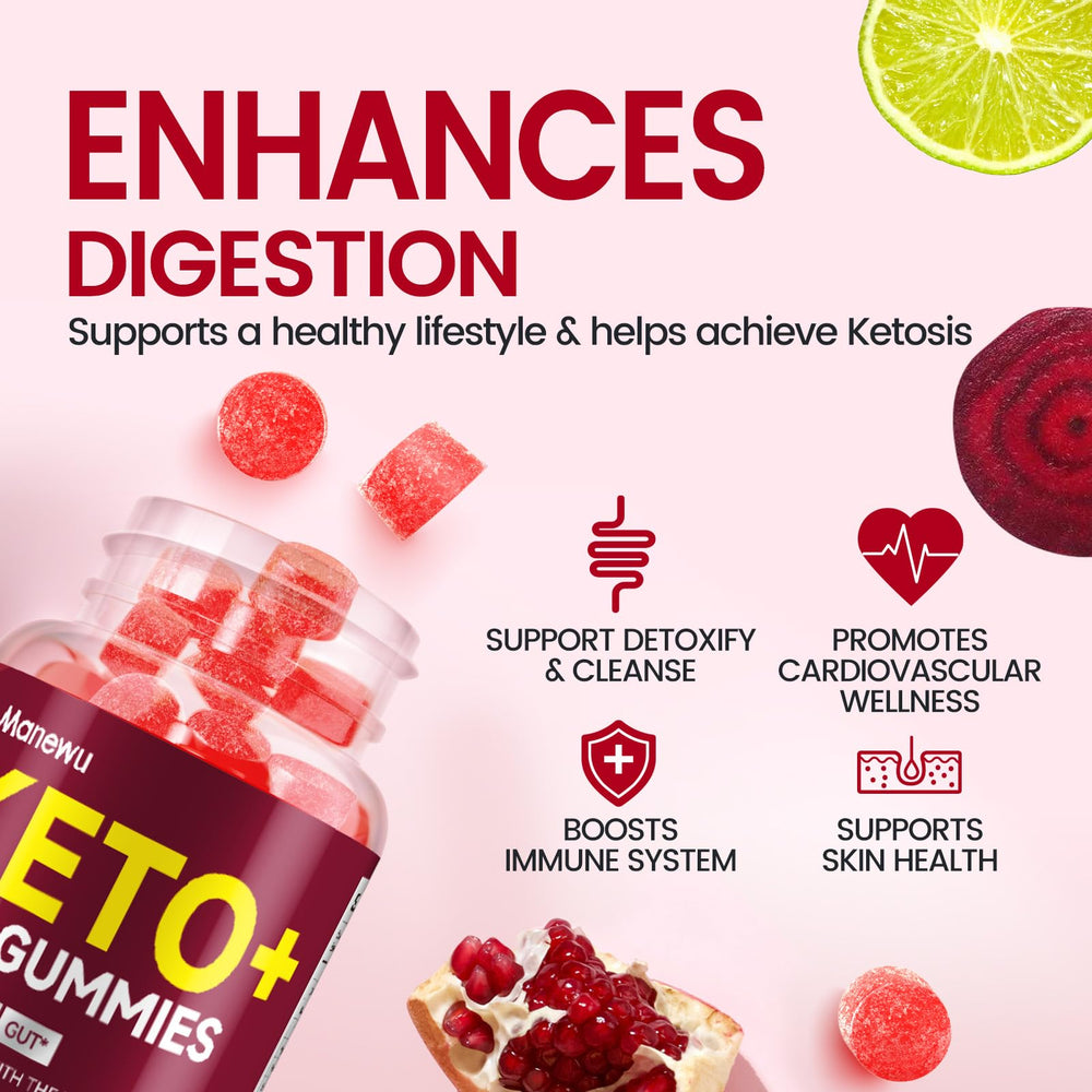 Manewu Keto ACV Gummies gluten-free vegan label reinforces allergen-friendly wellness.