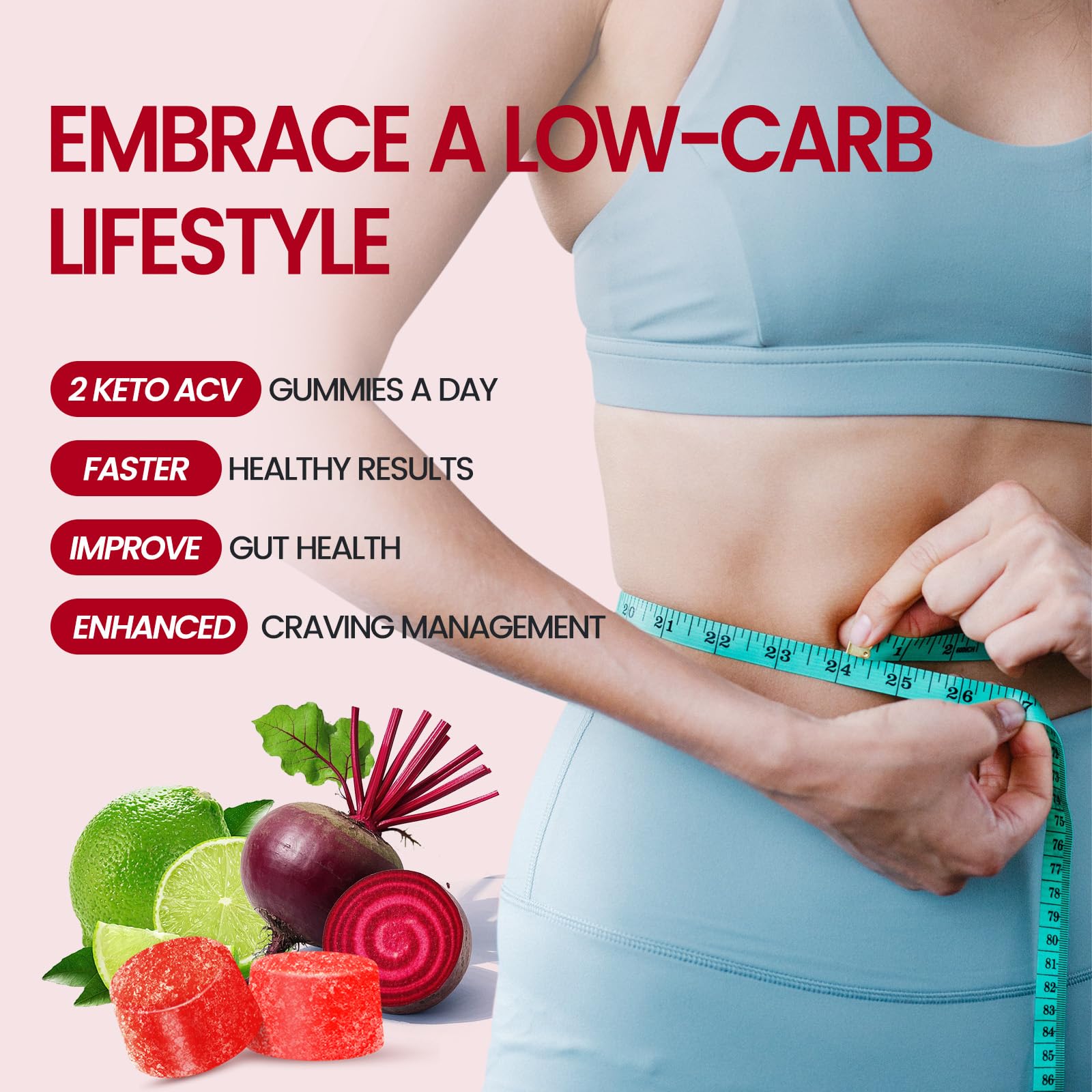 Manewu Keto ACV Gummies packaging front shows vegan, gluten-free formula for clean nutrition.