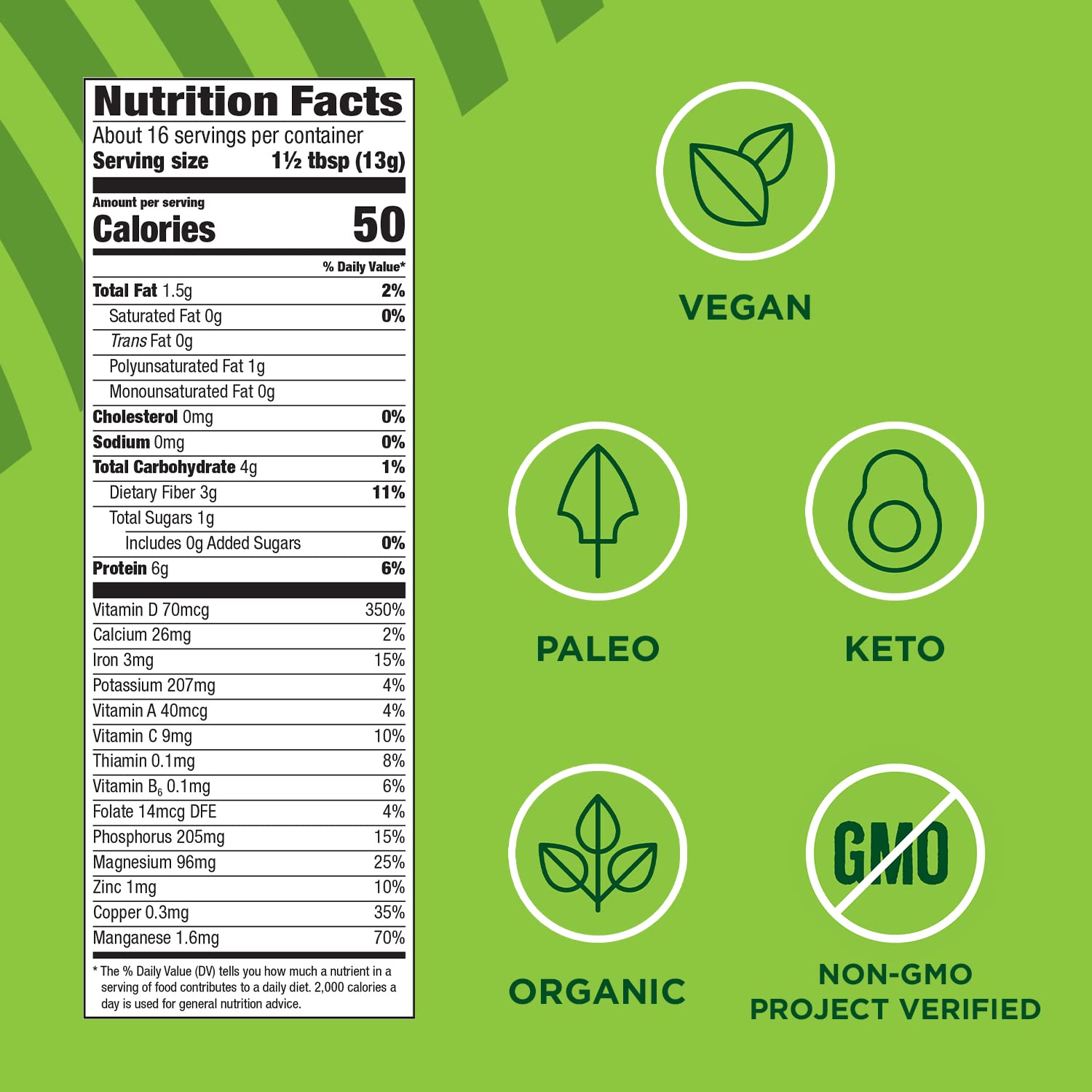Manitoba Harvest Hemp+ Supergreens powder packaging variant featured