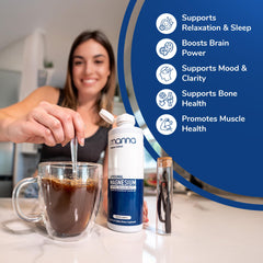 Relaxation and sleep support with magnesium glycinate liquid