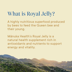 Manuka Health Royal Jelly product packaging with 180 capsules