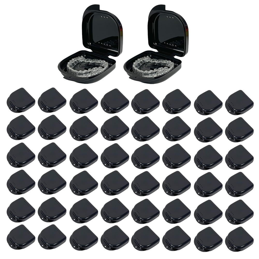 White 120-pack retainer case with top and bottom ventilation holes