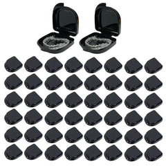 White 120-pack retainer case with top and bottom ventilation holes