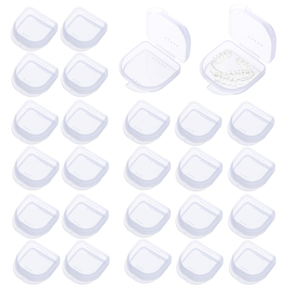 Maoerdental 60-pack vented retainer case with transparent design