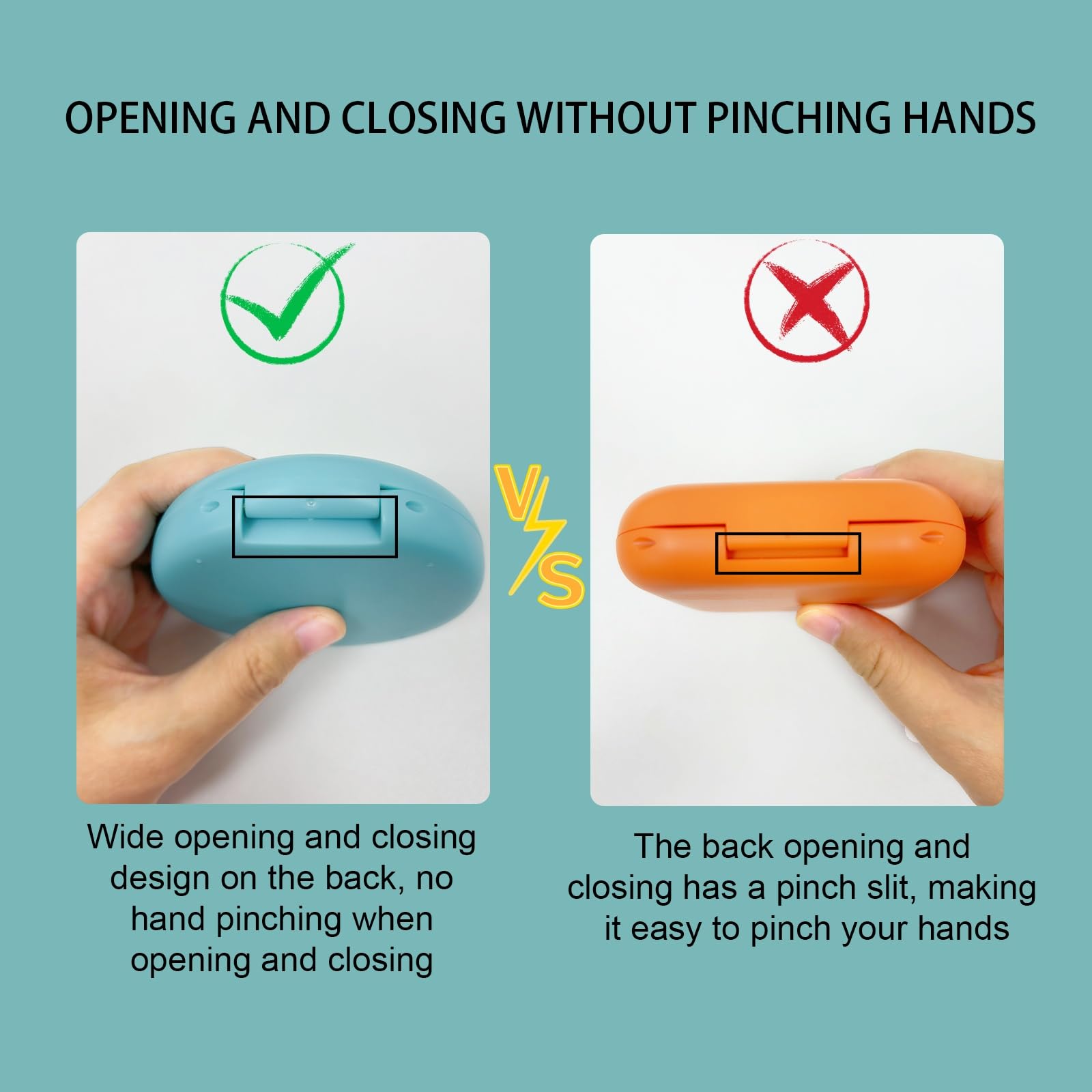 Food-grade silicone lining inside aligner case for hygiene and grip