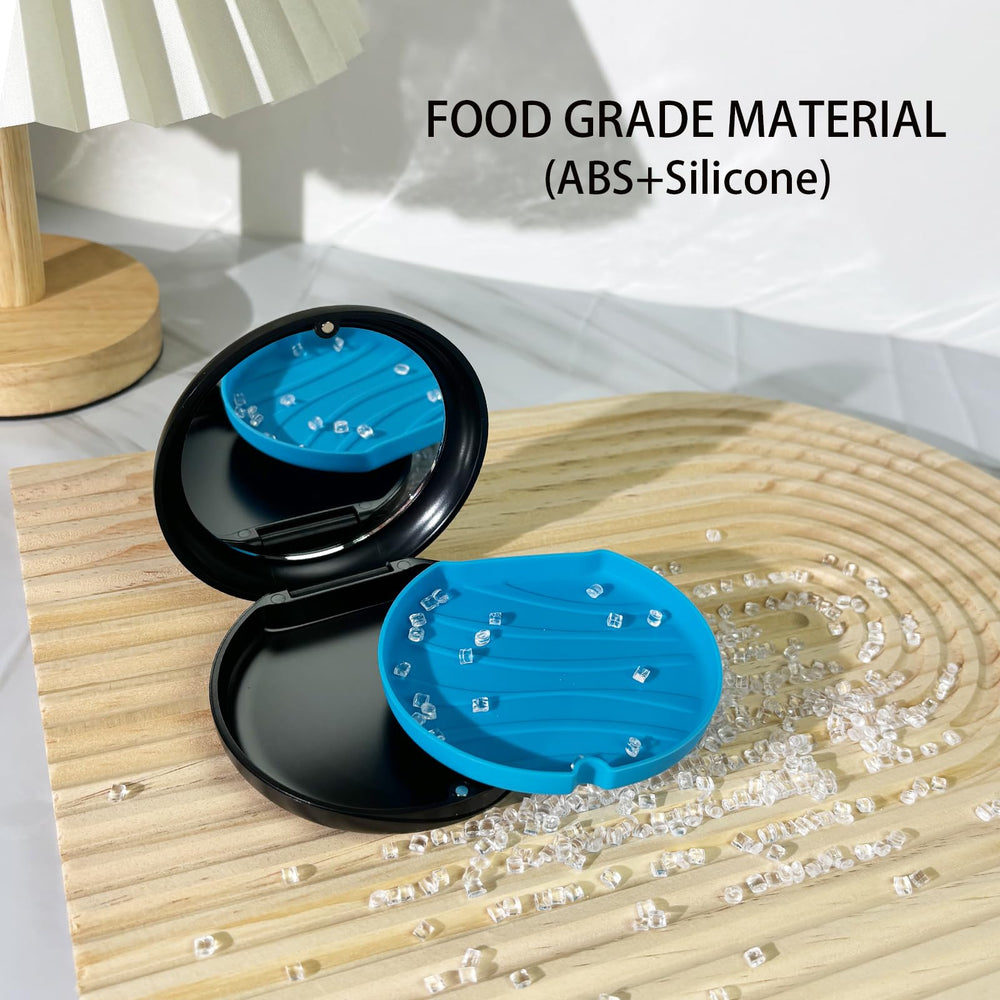 Nickel-plated magnets securing the lid