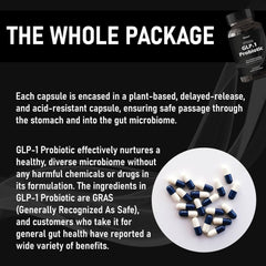 MAPUG GLP-1 Probiotic capsules close-up highlighting plant-based, safe delivery.