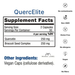 Close-up of QuercElite vegan capsules