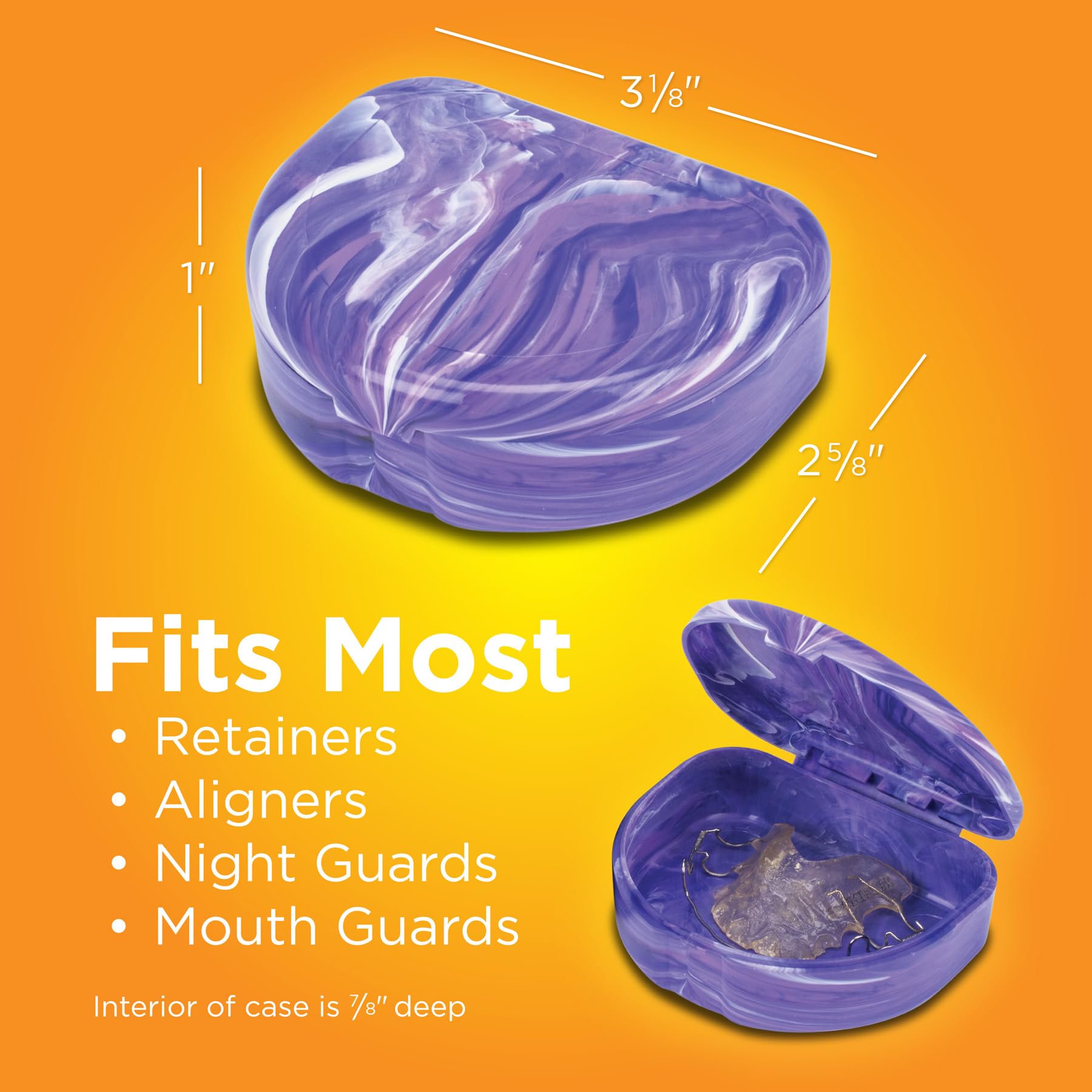 Identification stickers included with marble retainer cases