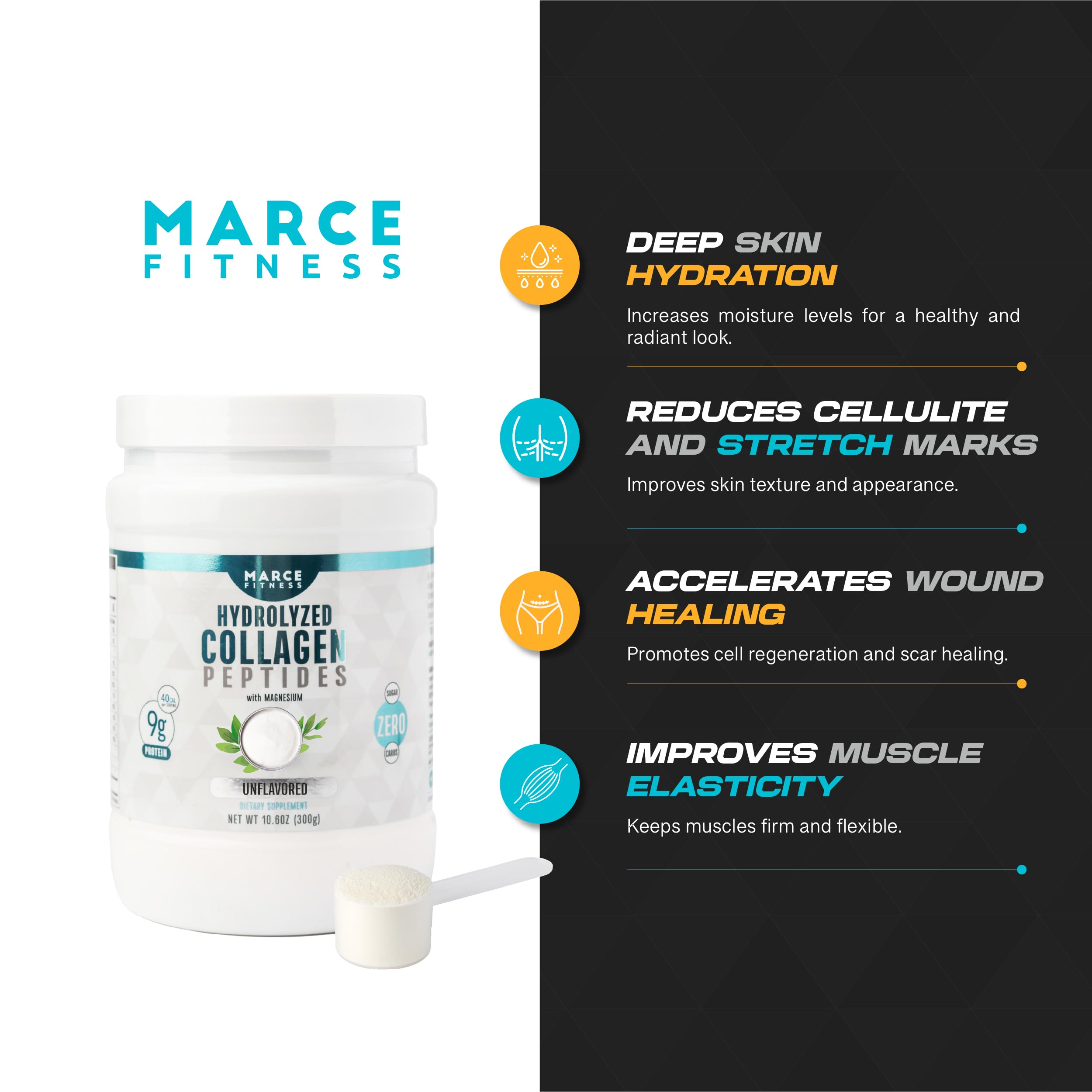 Ingredients list for MARCE FITNESS Hydrolized Collagen Unflavored