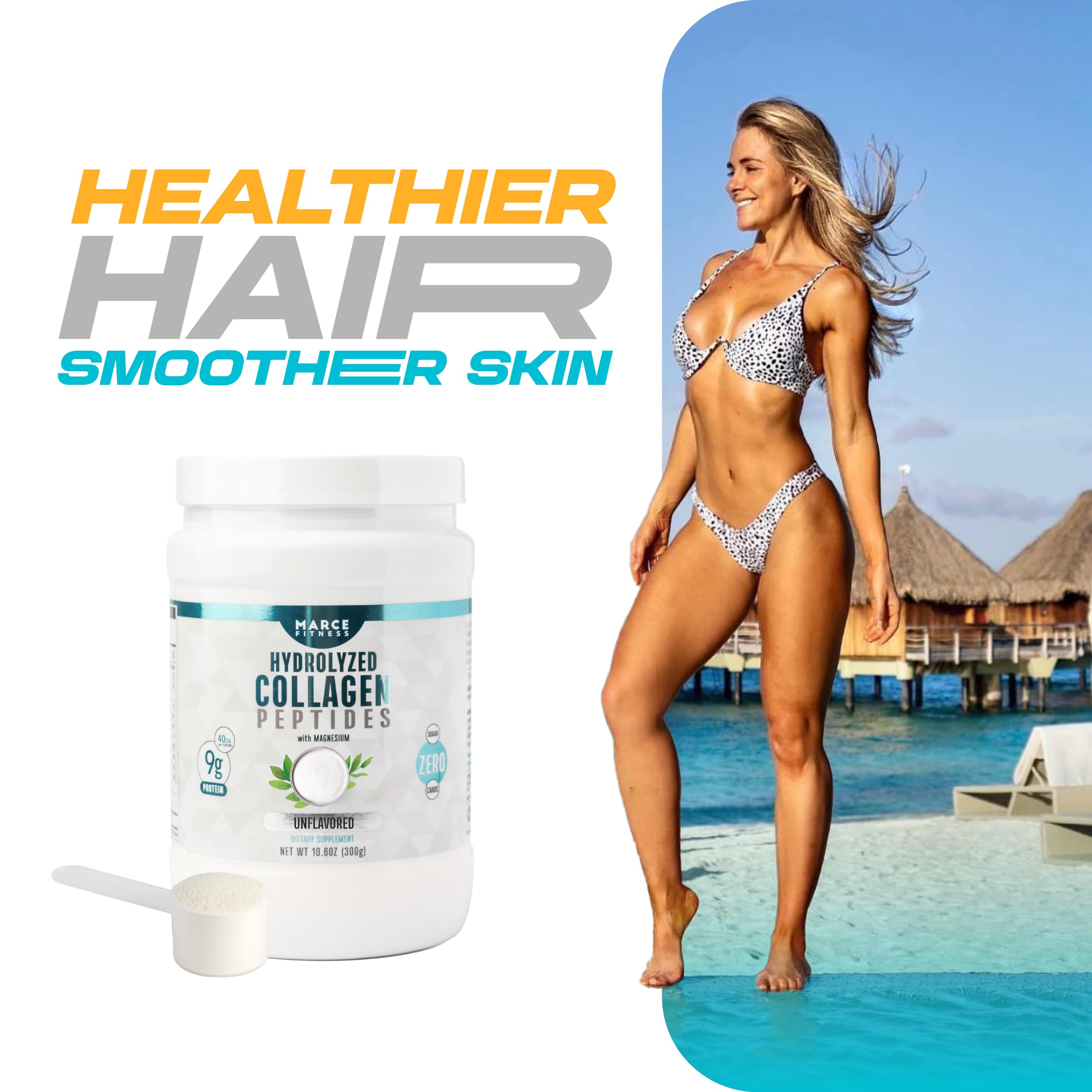 Back label showing nutrition facts for Hydrolized Collagen Unflavored