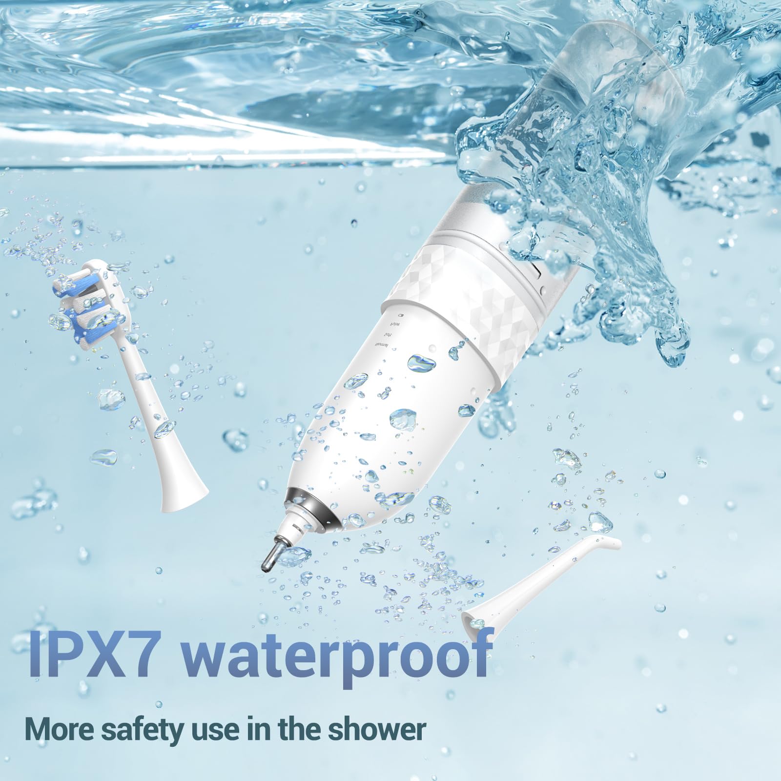 Water flow feature during brushing on Marchpower 2-in-1