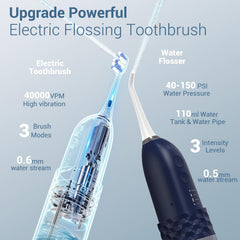 Smart timer display on Marchpower 2-in-1 toothbrush