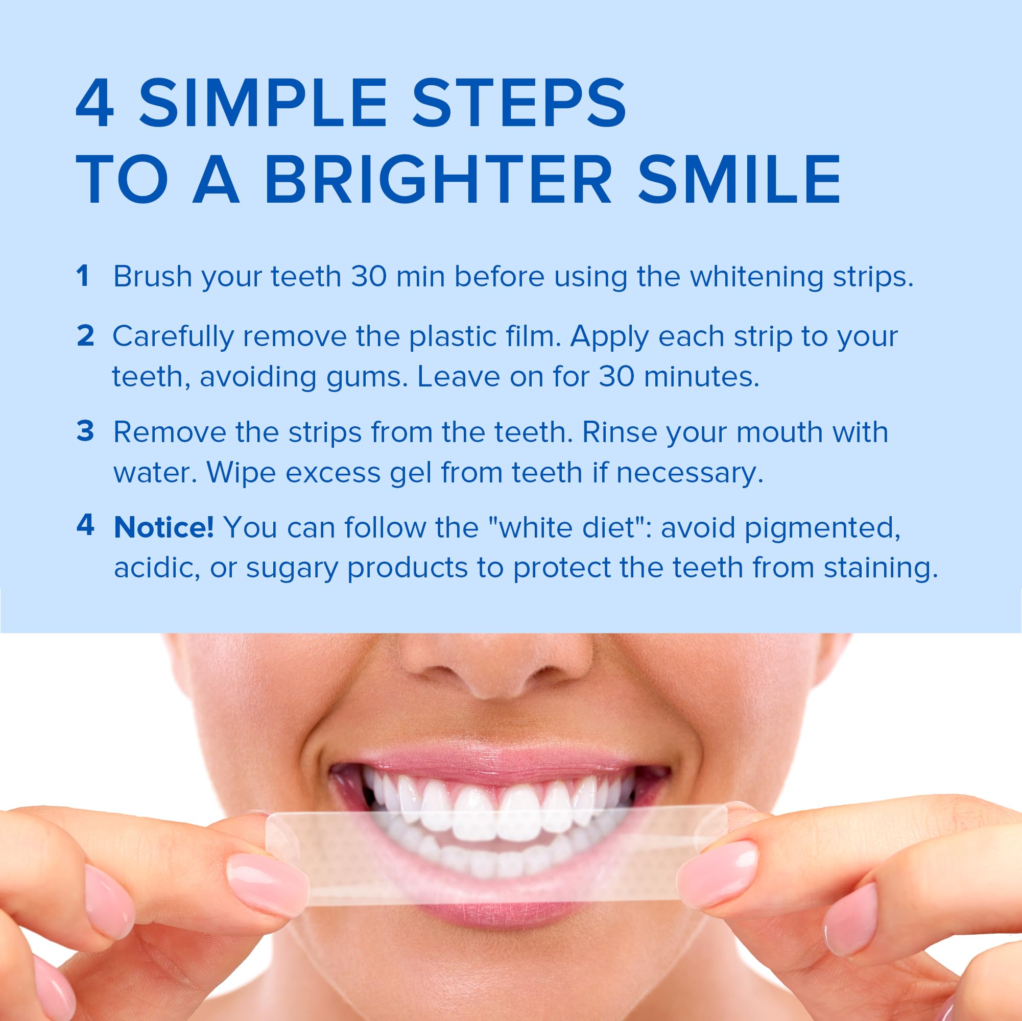 Maree whitening strips box showing 28-count pack